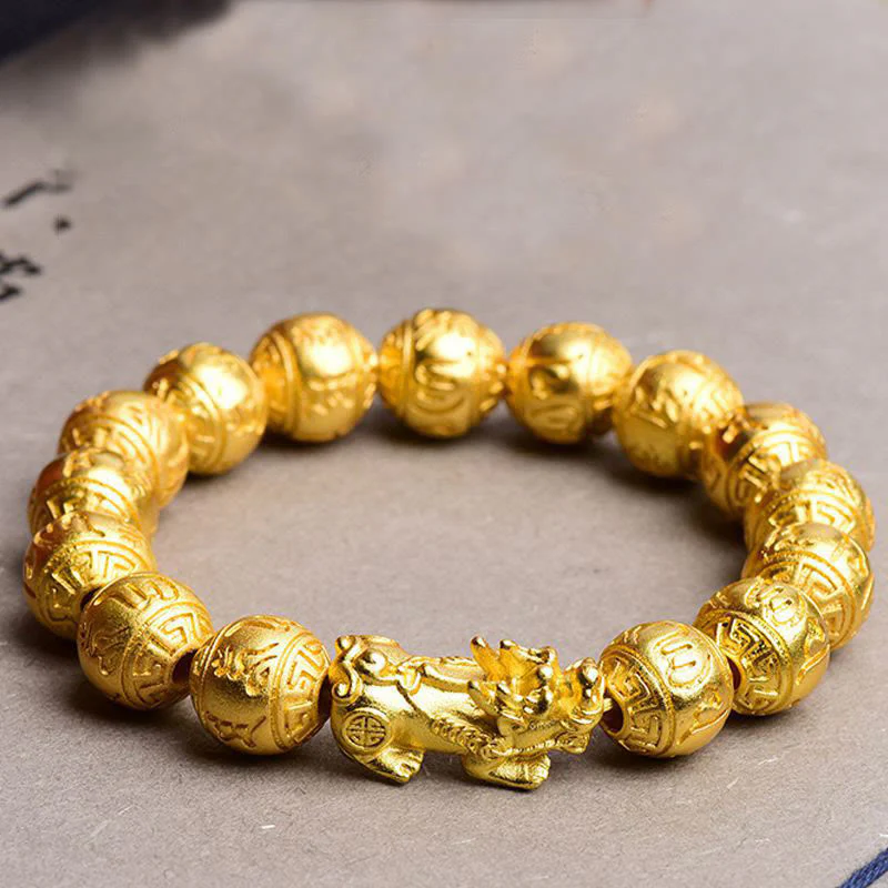 Mocoer PiXiu Om Mani Padme Hum Carved Wealth Bracelet - Mocoer