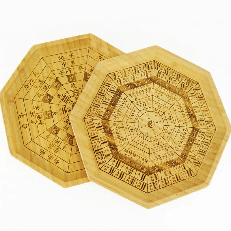 Mocoer Feng Shui Bamboo Bagua Map Harmony Energy Map - Mocoer