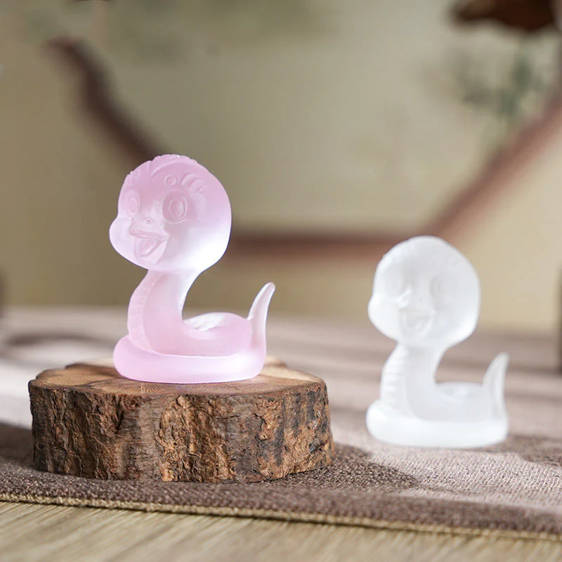 Mocoer Small Cute Year Of The Snake Liuli Art Piece Home Decoration - Mocoer
