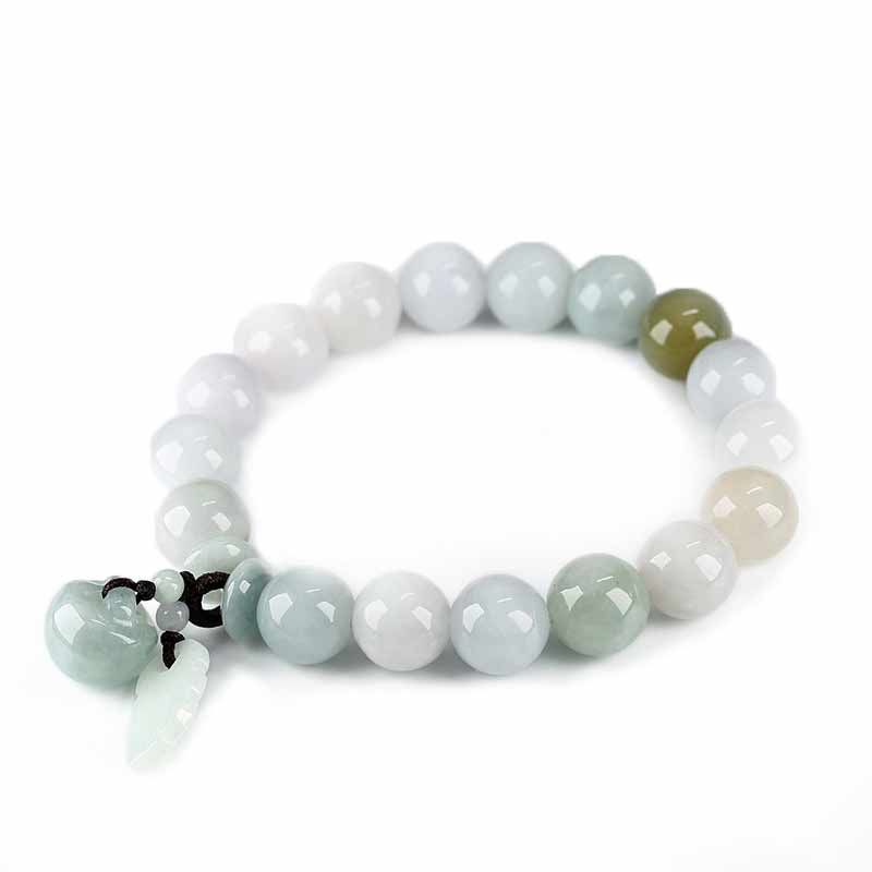 Mocoer Natural Jade Pi Xiu Buddha Gourd Apple Success Bracelet - Mocoer