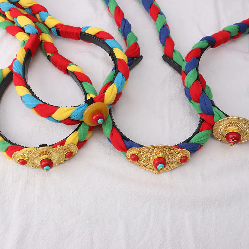 Mocoer Tibetan Colorful Tassel Beads Hair Decoration Hair Accessories - Mocoer
