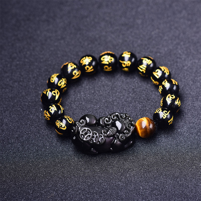 Mocoer FengShui PiXiu Obsidian Wealth Bracelet - Mocoer