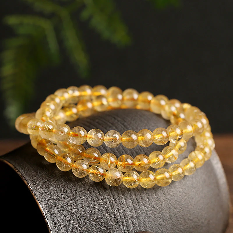 Mocoer Natural Citrine Prosperity Protection Bracelet - Mocoer