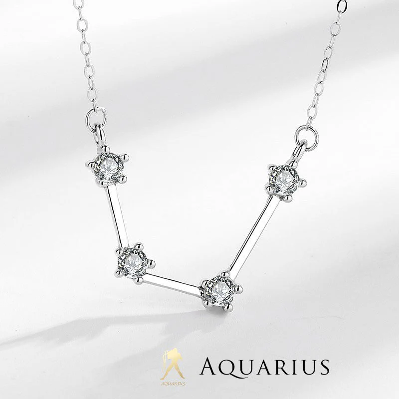 Mocoer 925 Sterling Silver 12 Constellations of the Zodiac Astrology Blessing Necklace Pendant - Mocoer