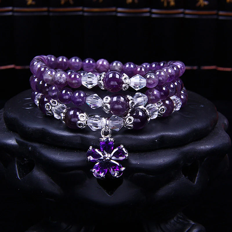 Mocoer Tibetan Amethyst Blessing Bracelet - Mocoer