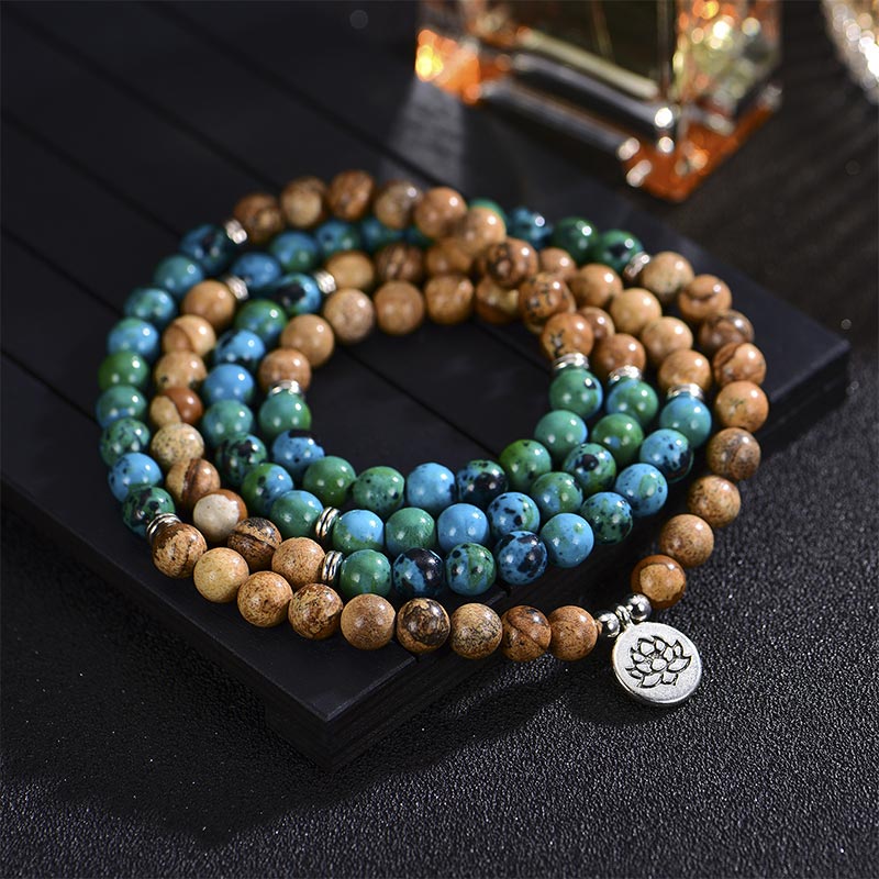 Mocoer 108 Meditation Healing Multilayer Mala - Mocoer