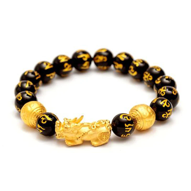 Mocoer Feng Shui PiXiu Obsidian Attract Wealth Bracelet - Mocoer