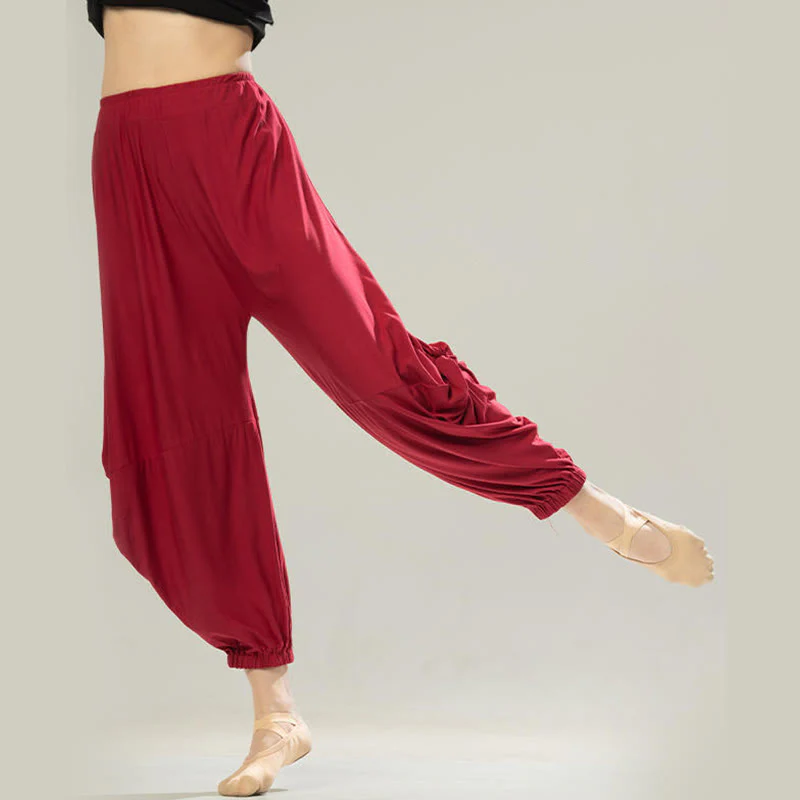 Mocoer Plain Color Modal Dance Yoga Breathable Pants - Mocoer