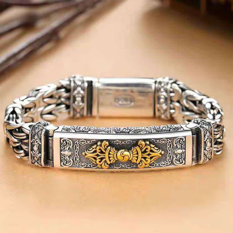 Mocoer Vajra Dorje Twisted Braided Pattern Copper Balance Bracelet - Mocoer