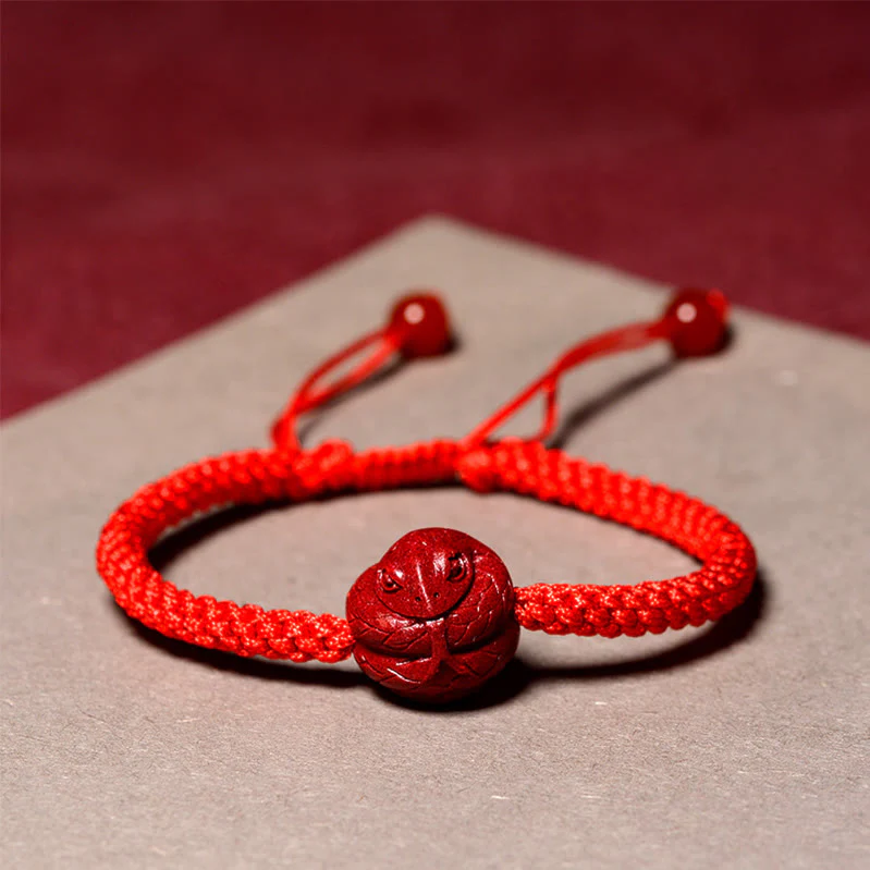 Mocoer Chinese Zodiac Red String Cinnabar Blessing Bracelet - Mocoer