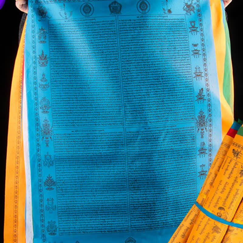 Mocoer Tibetan 5 Colors Windhorse Happiness Auspicious Outdoor Prayer Flag - Mocoer