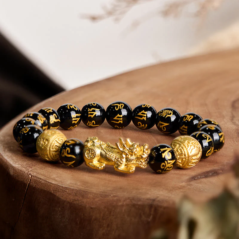 Mocoer FengShui PiXiu Obsidian Wealth Bracelet - Mocoer