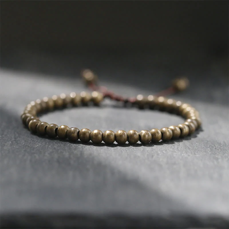 Mocoer Copper Brass Beads Balance Wealth Simple Bracelet - Mocoer