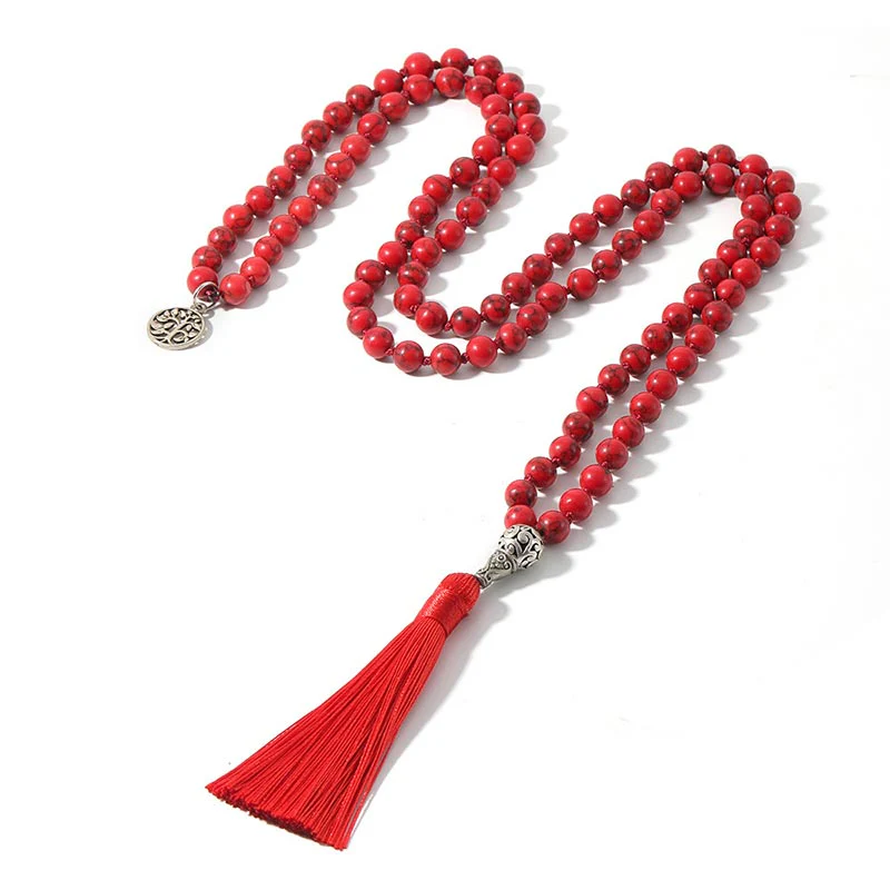 Mocoer 108 Mala Beads Prayer Yoga Meditation Necklace - Mocoer