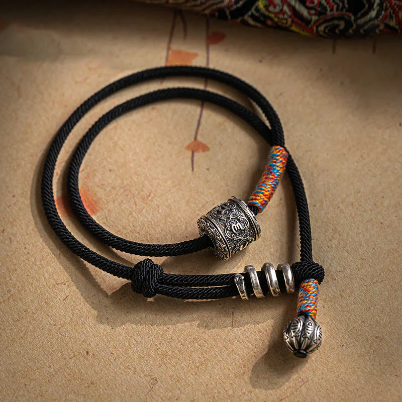 Mocoer Tibetan Om Mani Padme Hum Carved Amulet Double Wrap Bracelet - Mocoer