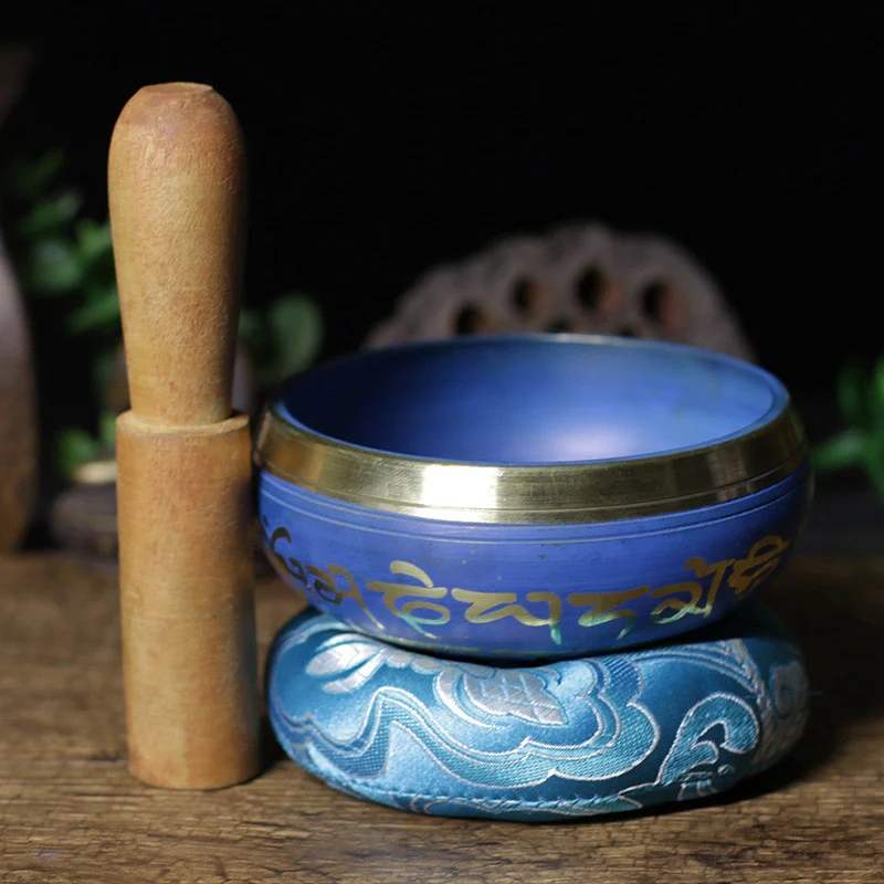 Mocoer Tibetan Sound Bowl Handcrafted for Relaxation Meditation Prayer Singing Bowl Set - Mocoer