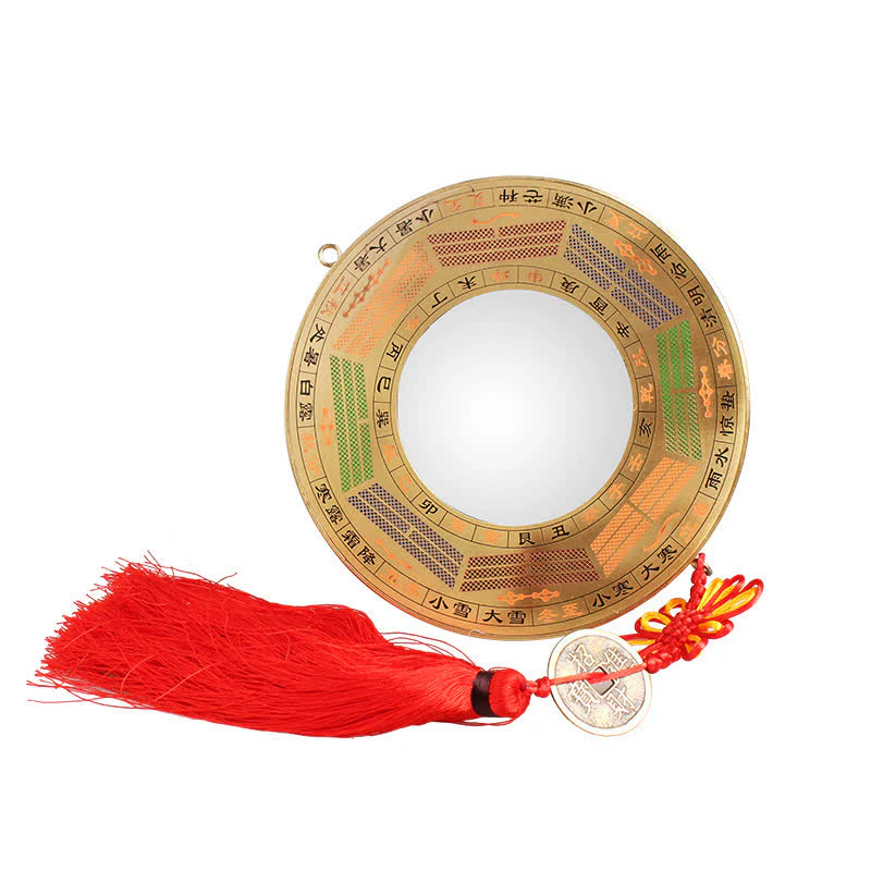 Mocoer Feng Shui Bagua Map Copper Coin Chinese Knotting Balance Energy Map - Mocoer