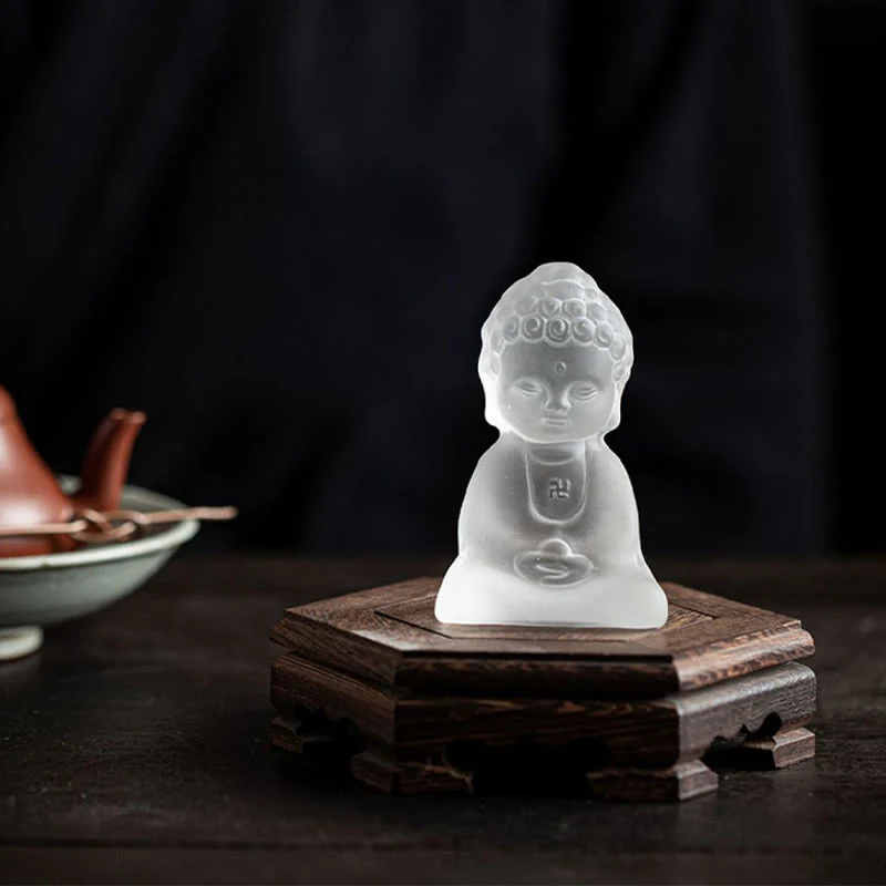 Mocoer Mini Tathagata Buddha Liuli Serenity Desk Decoration - Mocoer