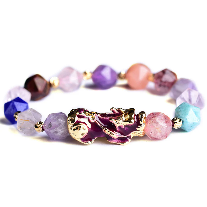 Mocoer FengShui PiXiu Amethyst Luck Bracelet - Mocoer