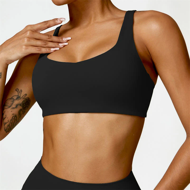 Mocoer Gym Sports Yoga Backless Bra Crop Tank Top Shorts - Mocoer