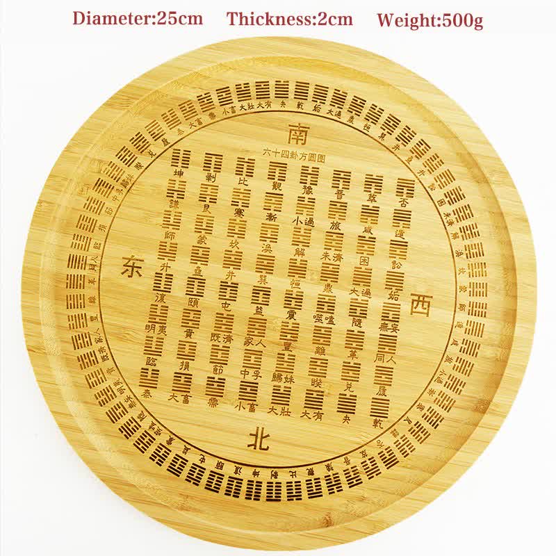 Mocoer Feng Shui Bamboo Bagua Map Harmony Energy Map - Mocoer