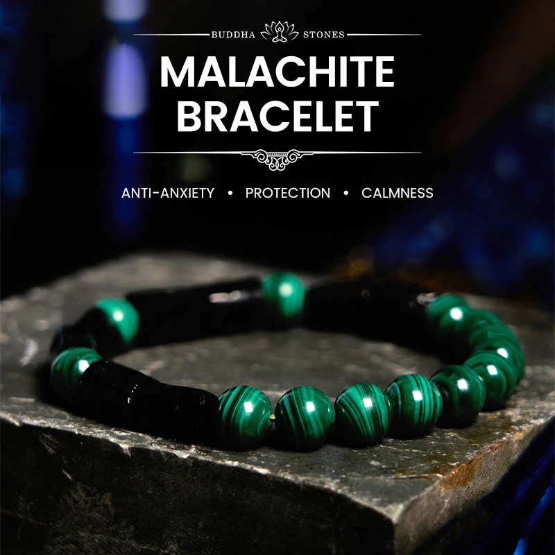 Mocoer Malachite Black Tourmaline Purity Bracelet - Mocoer
