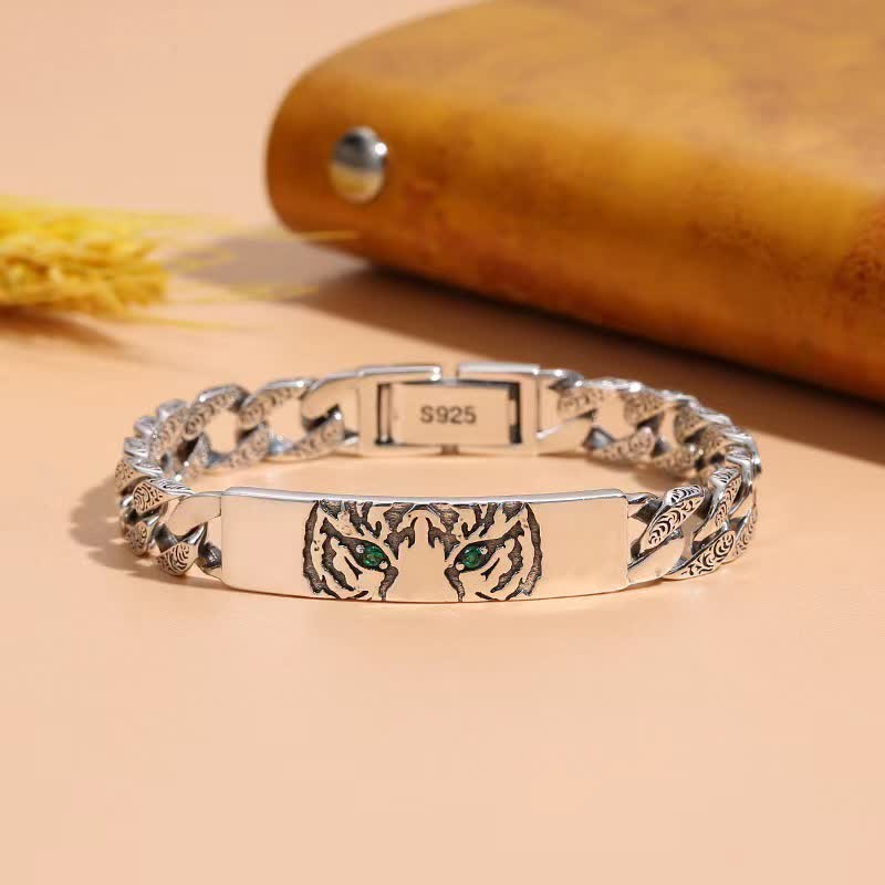 Mocoer Tiger Copper Luck Cuff Chain Bracelet - Mocoer