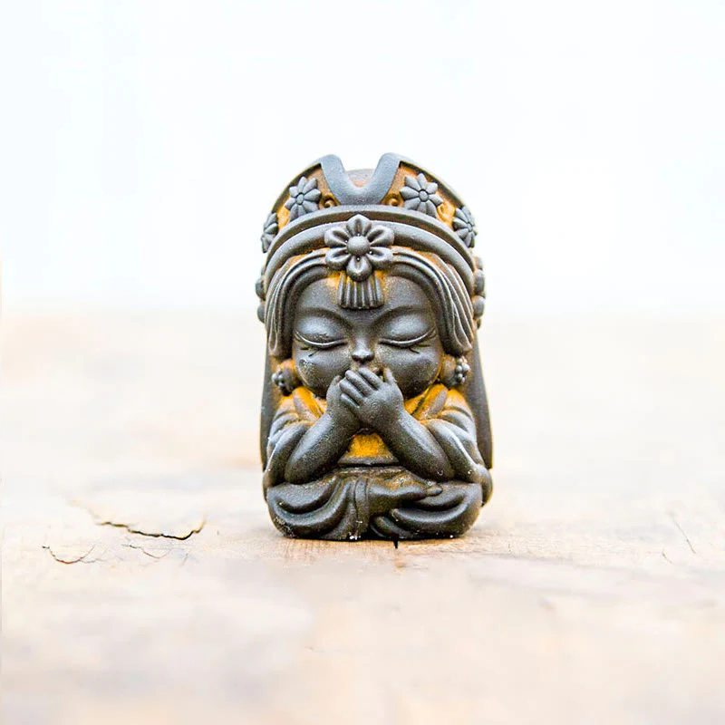 Mocoer Handmade Zakiram Iron Powder Rust Cast Resin Statue Zen Home Decoration - Mocoer