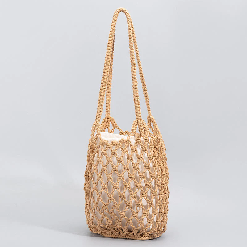 Mocoer Hand-woven Cotton Thread Shoulder Bag Handbags - Mocoer
