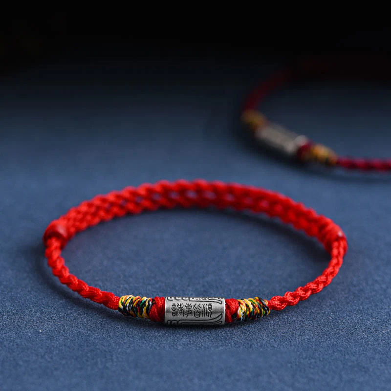 Mocoer Handcrafted 925 Sterling Silver Everything Goes Well Design Protection Strength Bracelet Anklet - Mocoer