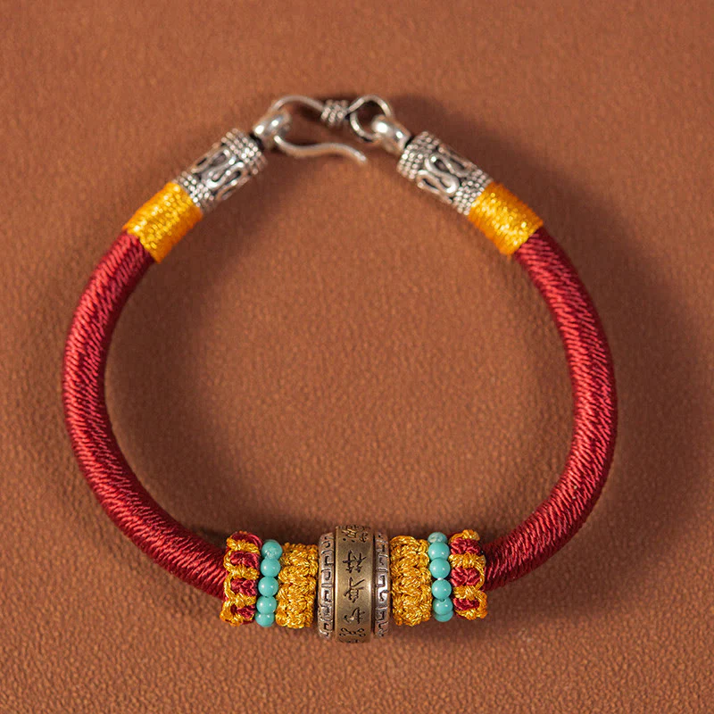 Mocoer Handmade Tibetan Amulet King Kong Knot Luck Protection Braided Bracelet - Mocoer