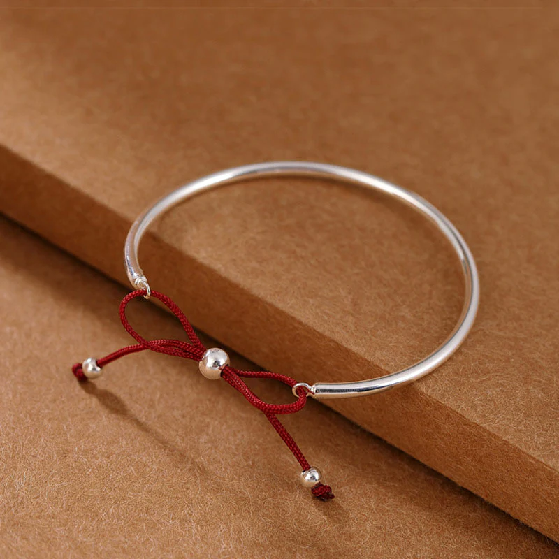 Mocoer 925 Sterling Silver Red String Healing Knot Bracelet - Mocoer