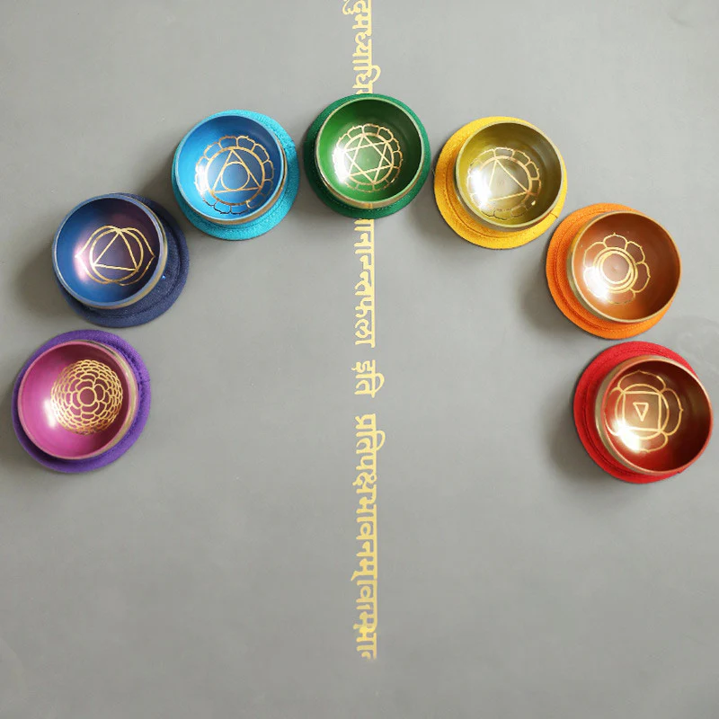 Mocoer Tibetan Sound Bowl Handcrafted for Chakra Healing and Mindfulness Meditation Singing Bowl Set - Mocoer