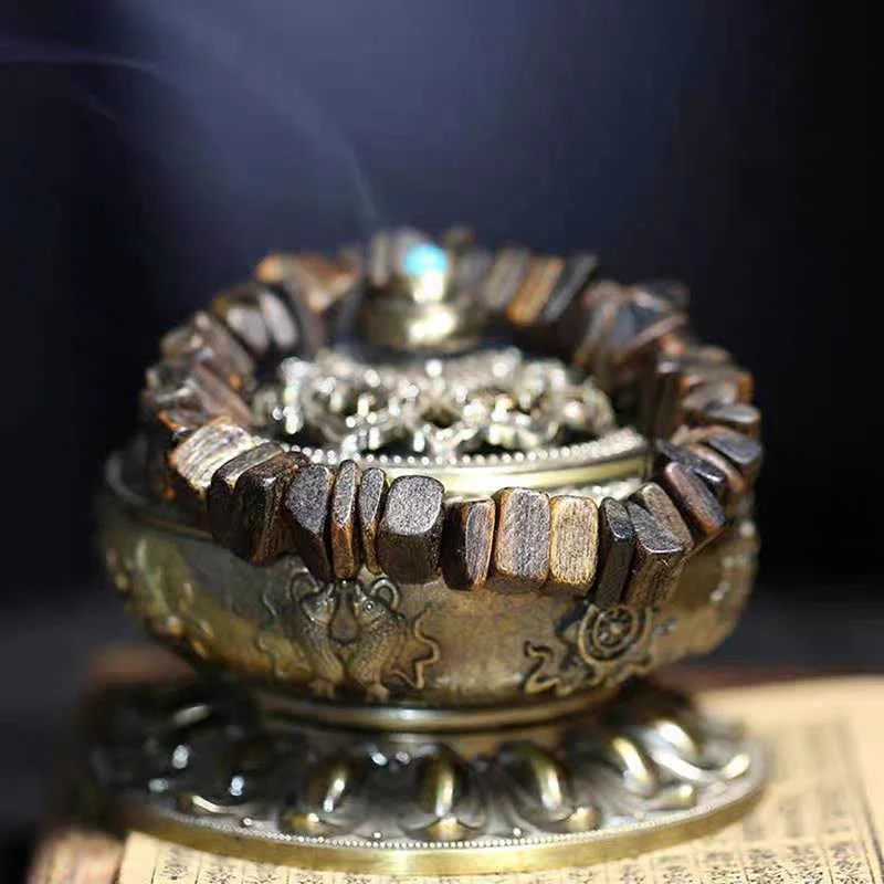 Mocoer Tarakan Agarwood Square Beads Strength Bracelet - Mocoer