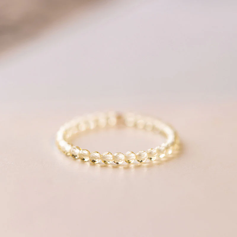 Mocoer Natural Citrine Happiness Prosperity Ring - Mocoer