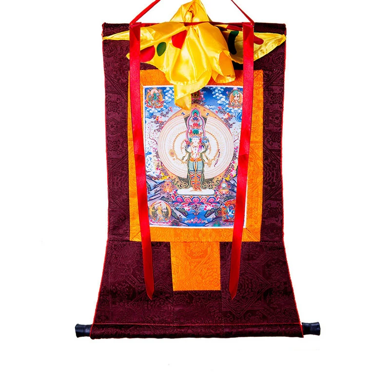 Mocoer Tibetan Thousand-handed Avalokitesvara Framed Thangka Blessing Decoration - Mocoer