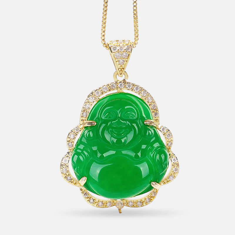 Mocoer Good Luck Laughing Buddha Necklace - Mocoer