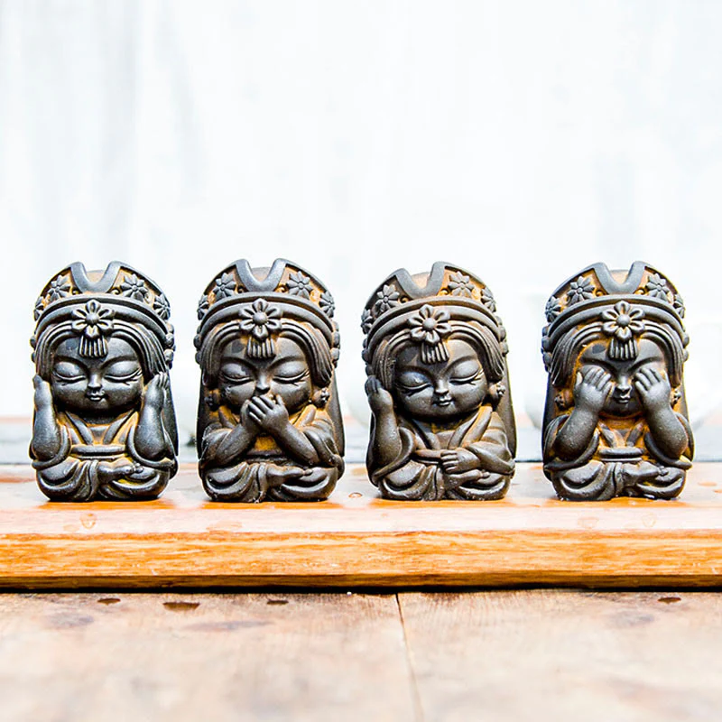 Mocoer Handmade Zakiram Iron Powder Rust Cast Resin Statue Zen Home Decoration - Mocoer