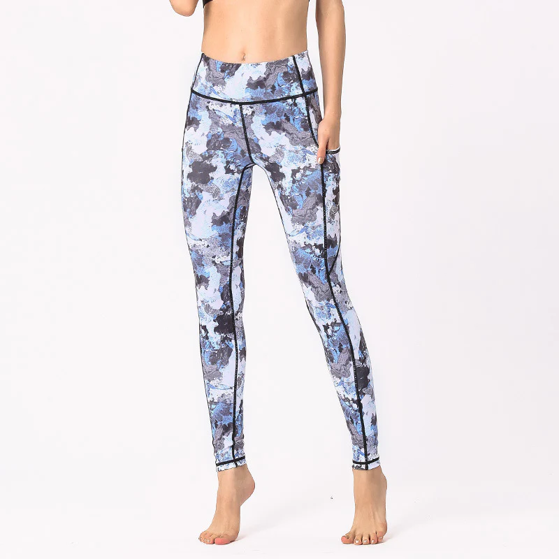 Mocoer Colorful Print Pants Sports Exercise Fitness Leggings Women's Yoga Pants - Mocoer