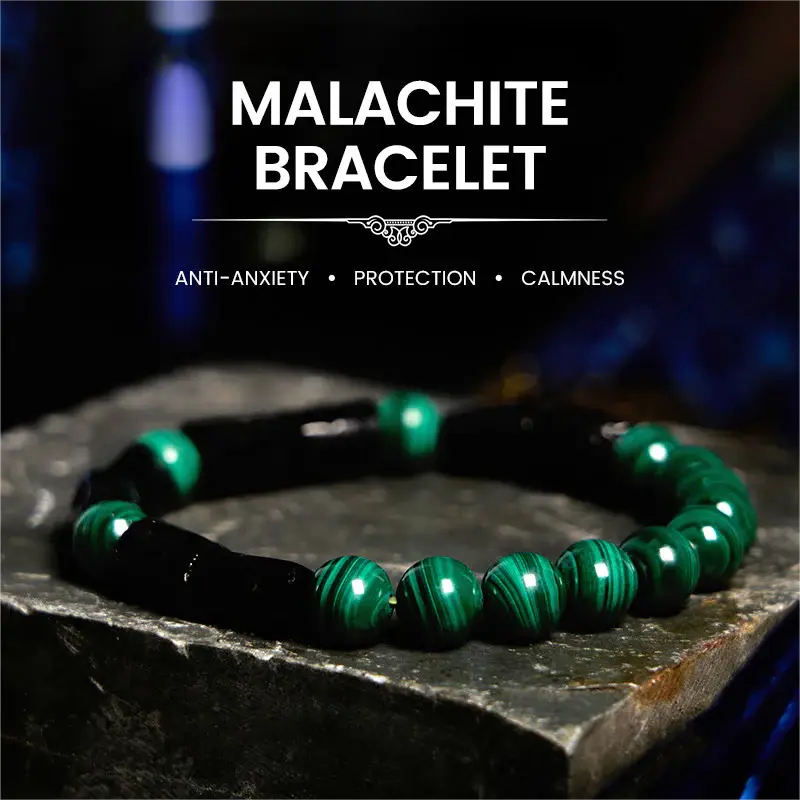 Mocoer Malachite Black Tourmaline Purity Bracelet - Mocoer