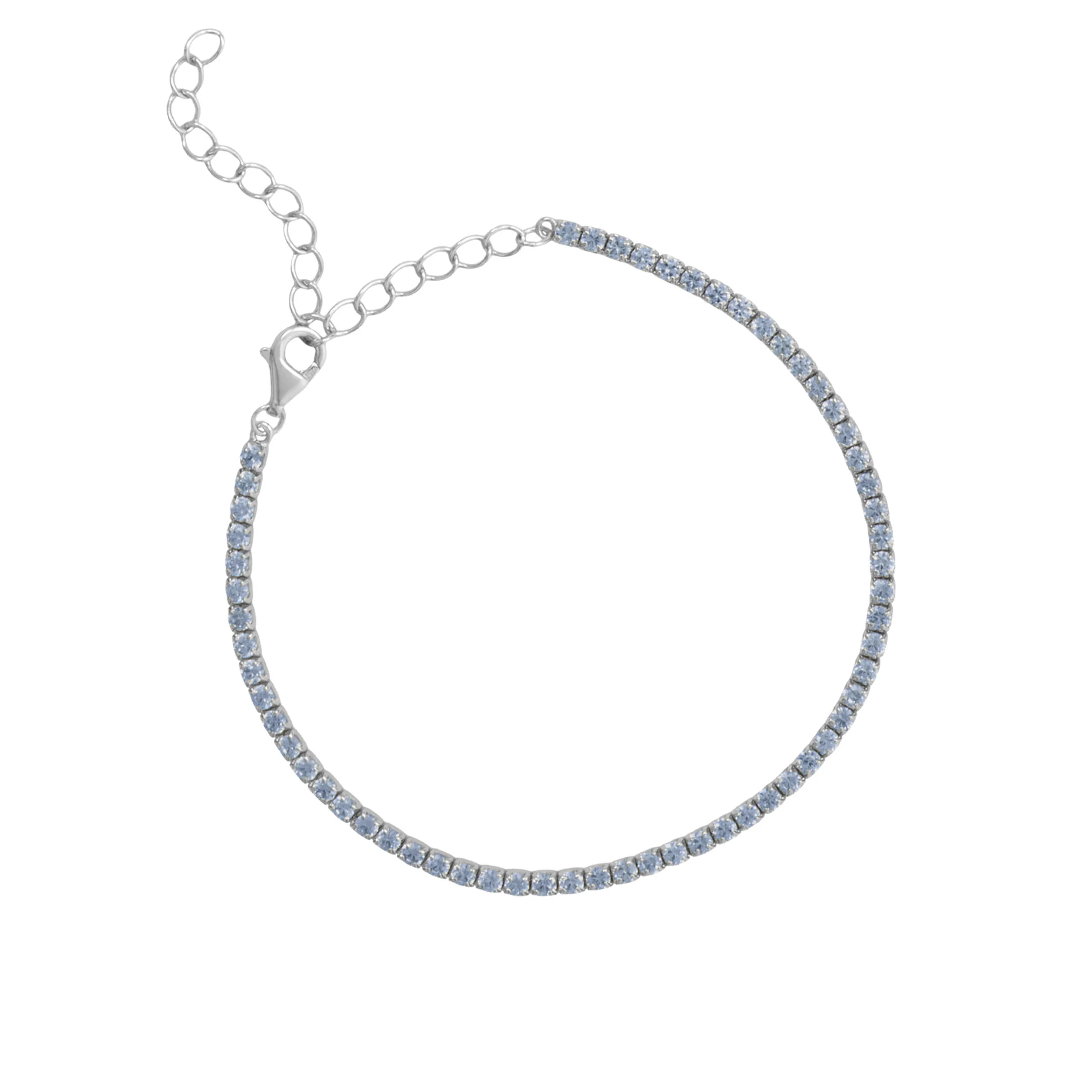 September Sapphire Birthstone Tennis Bracelet