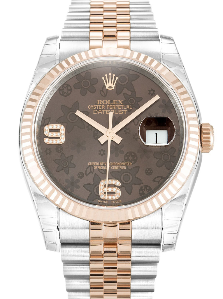 Replica Rolex Datejust 36mm Chocolate Floral Dial 116231