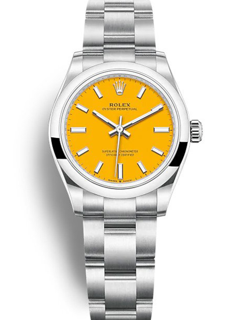 Replica Rolex Oyster Perpetual Lady 31mm Yellow Dial 277200