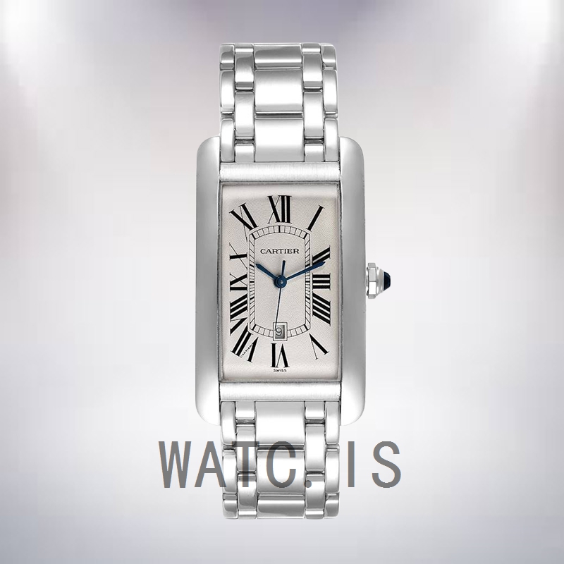 Cartier Tank Americaine Unisex 27mm W26032L1 Quartz Silver-tone