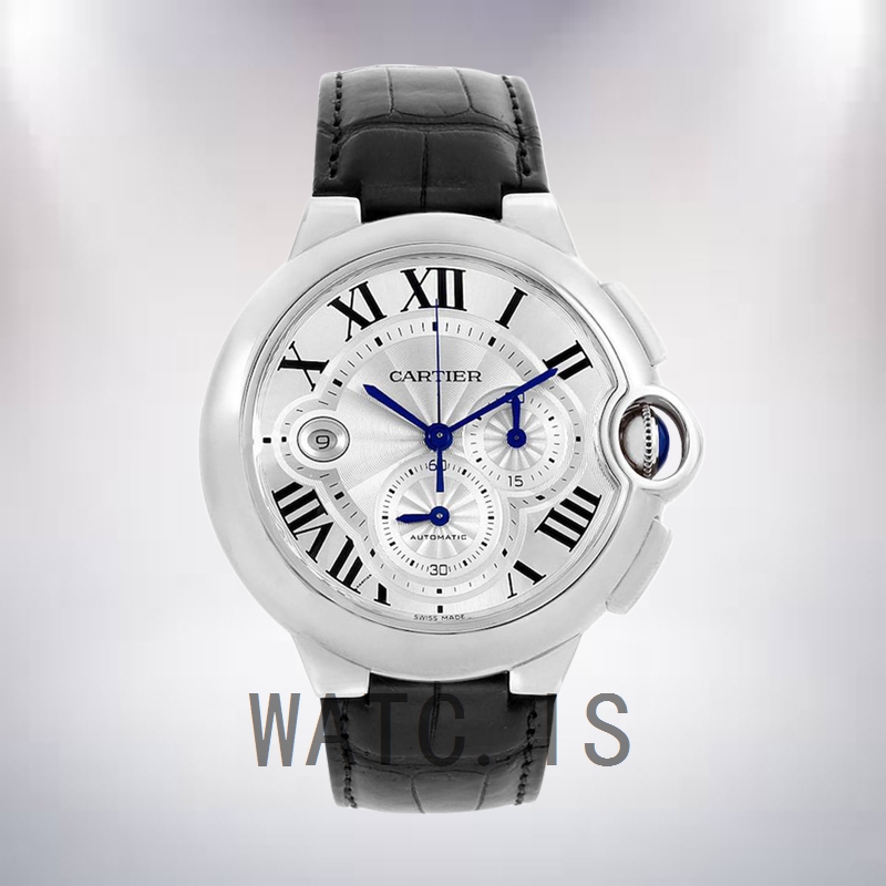 Cartier Ballon Bleu 47mm W6920003 Men's Silver Dial Silver-tone