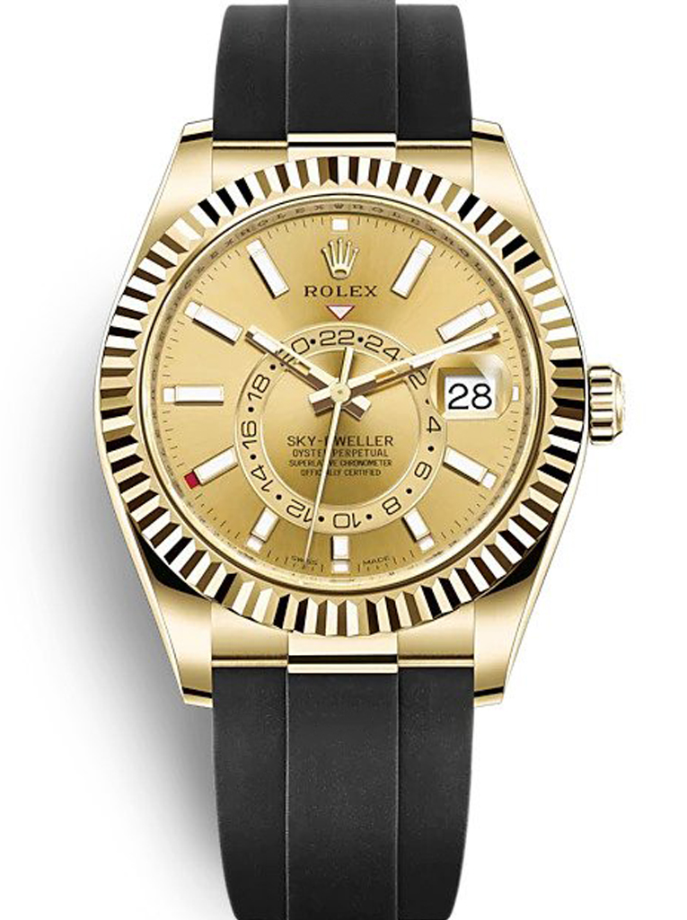 Replica Rolex Sky-Dweller 42mm Champagne Dial 326238