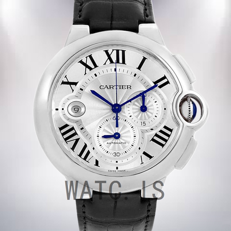 Cartier Ballon Bleu 47mm W6920003 Men's Silver Dial Silver-tone