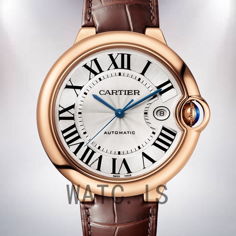 Cartier Ballon Bleu 42mm Men's WGBB0030 Leather Strap Automatic