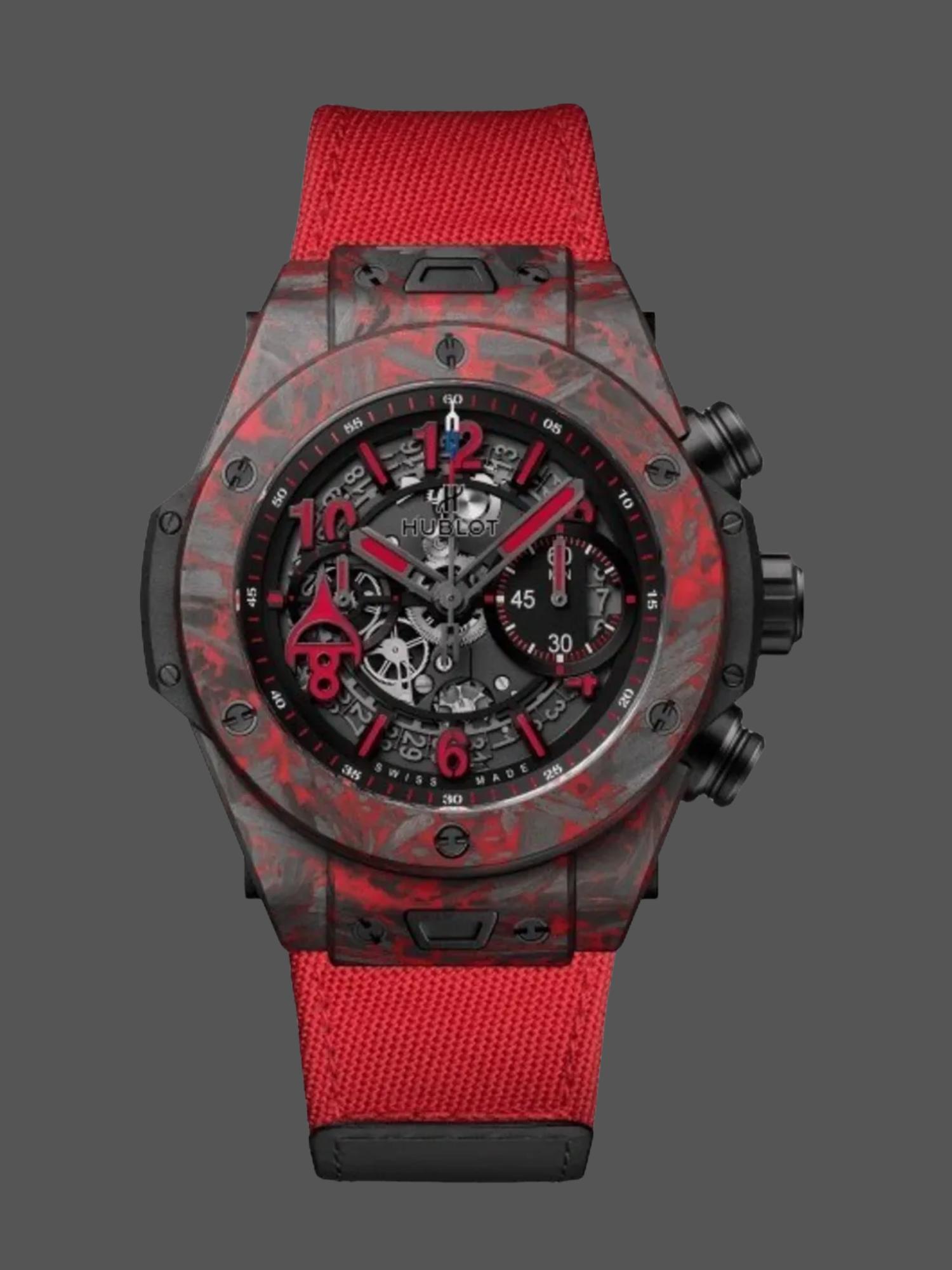 Hublot 411.QV.1123.NR.OVK21 Big Bang Unico Red Carbon Alex Ovechkin Watch 45mm