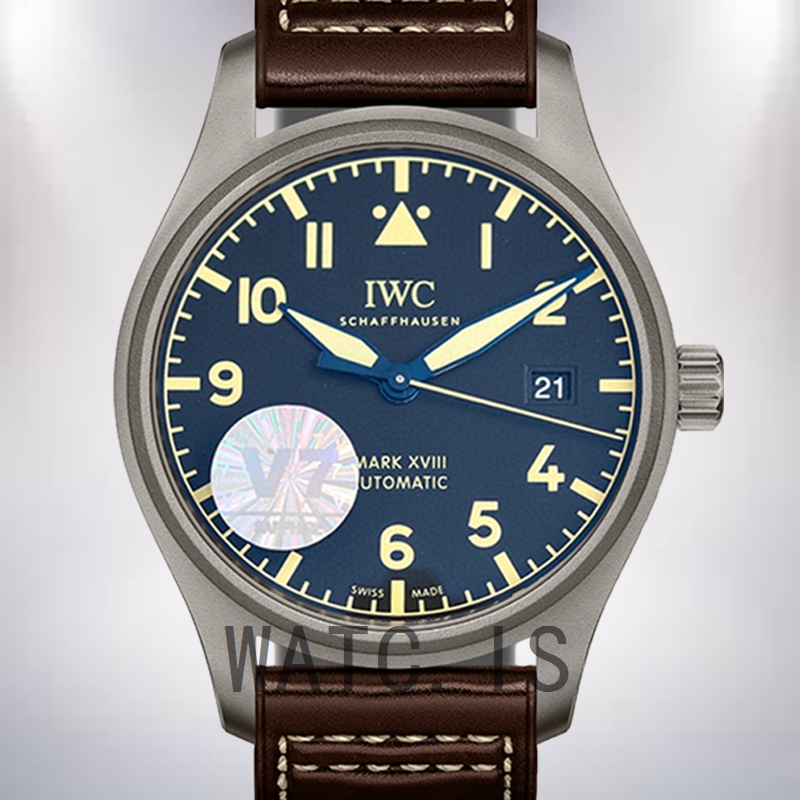 IWC Pilot 40mm Men's IW327006 Blue Dial Leather Strap